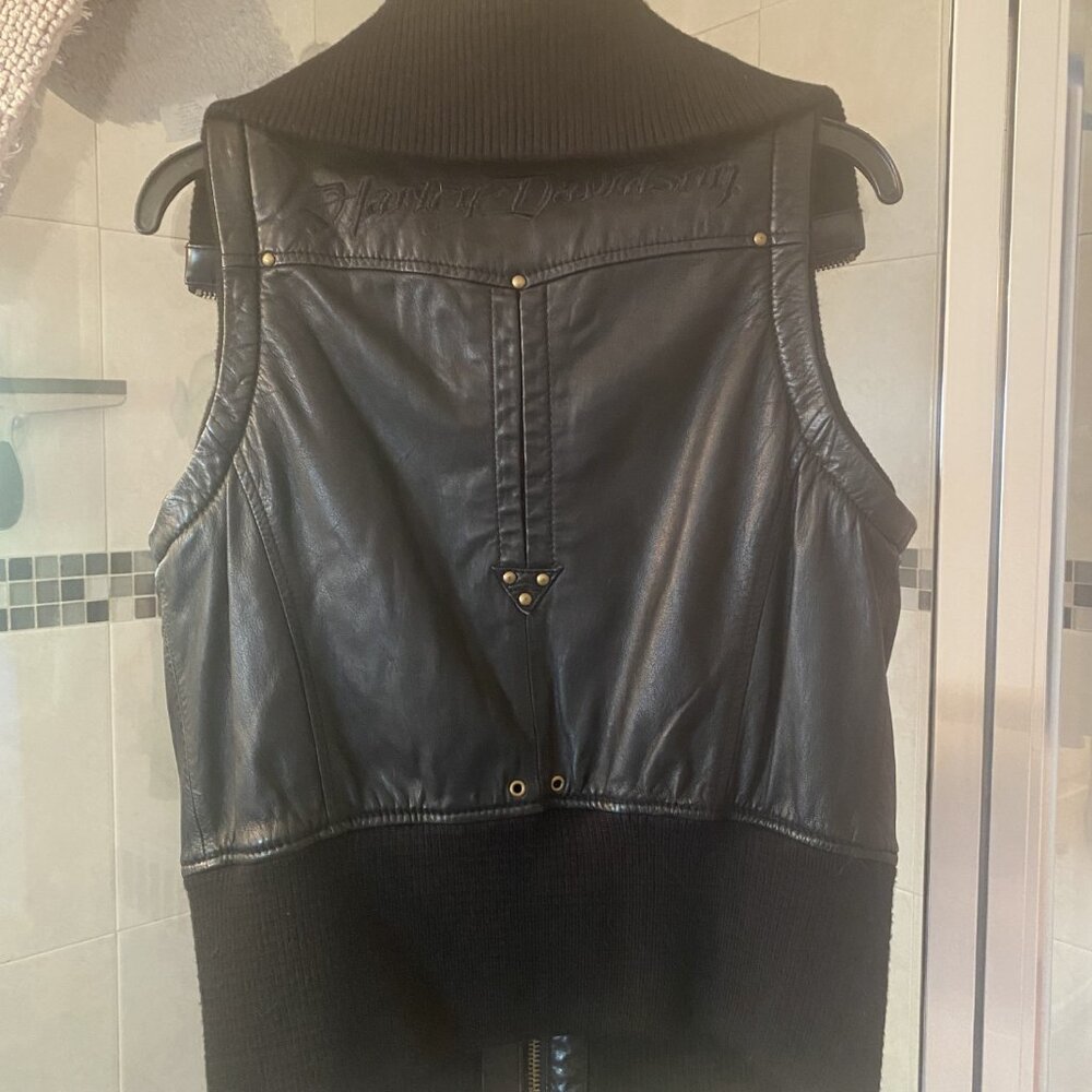 Harley Davidson Genuine Leather Vest Women Medium - Picture 11 of 11